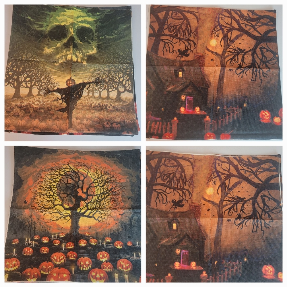 4 set Halloween throw pillow cover